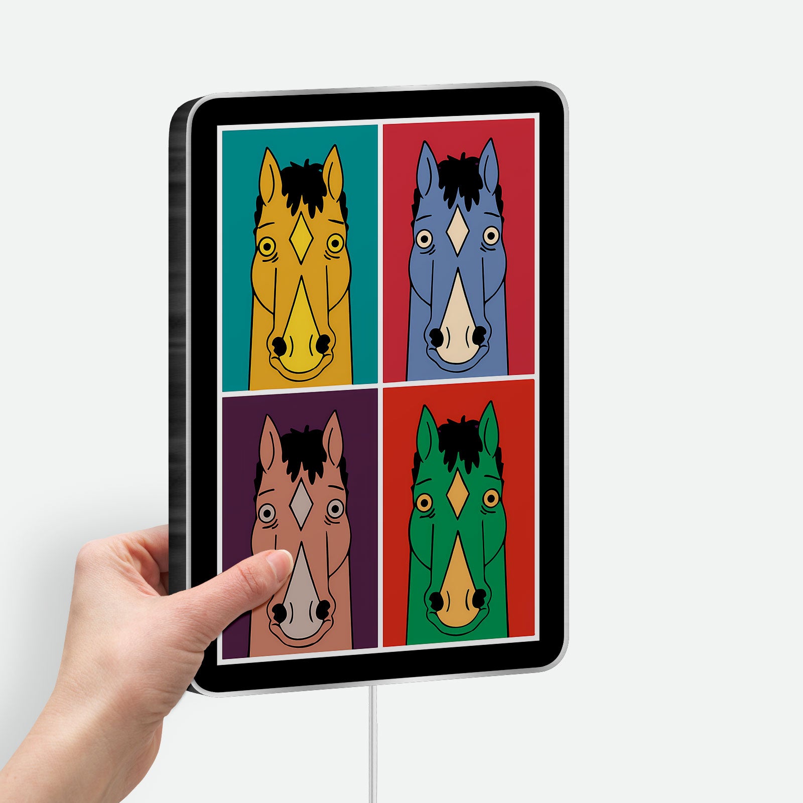 BoJack Horseman 3D Light Box - Retro Cartoon LED Night Light, TV Show Inspired Decor for Fans, Unique Gift for Anime Lovers
