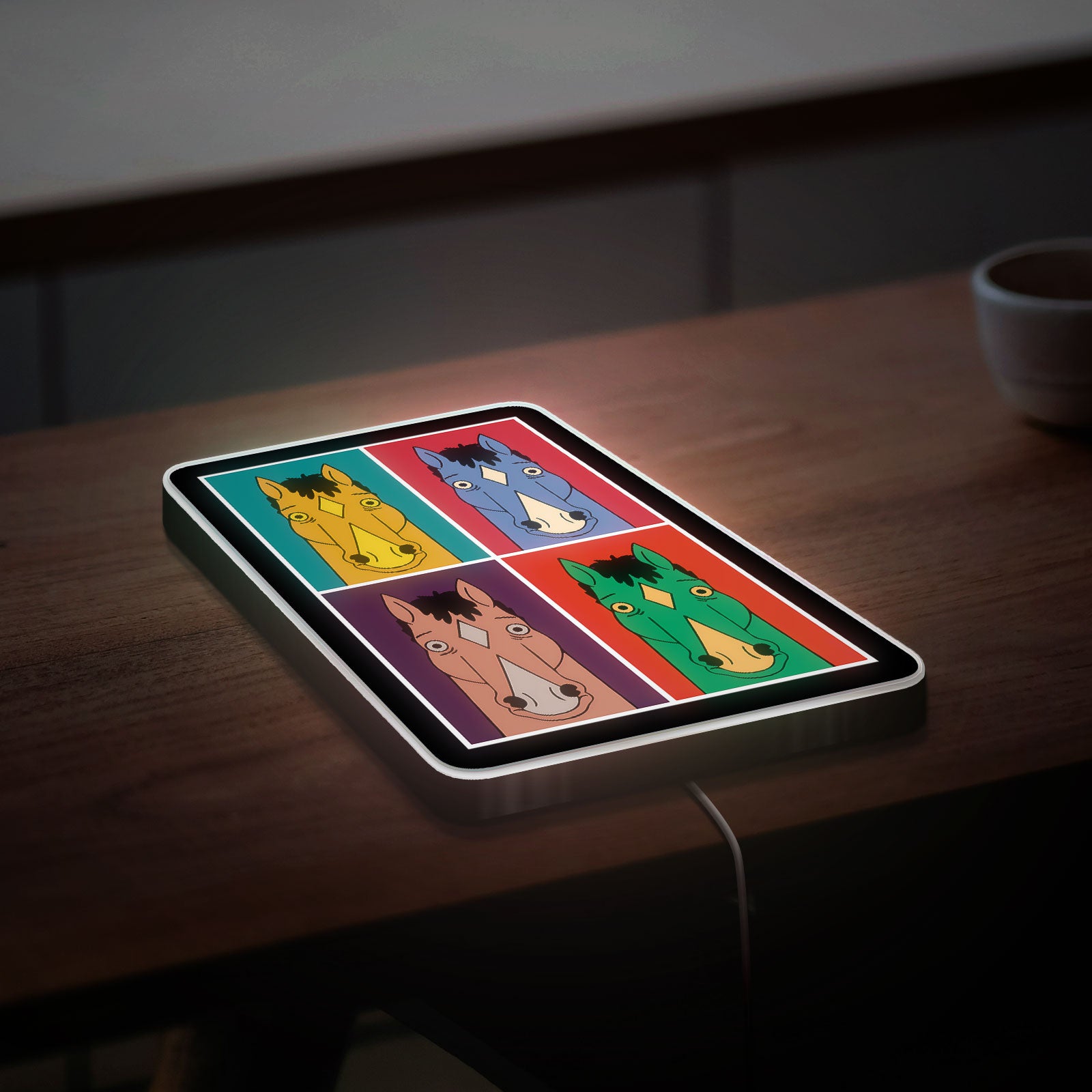 BoJack Horseman 3D Light Box - Retro Cartoon LED Night Light, TV Show Inspired Decor for Fans, Unique Gift for Anime Lovers
