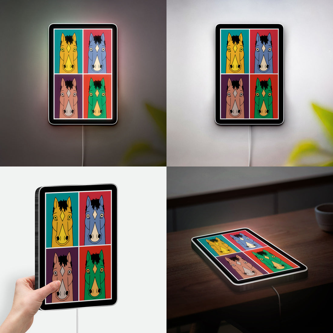 BoJack Horseman 3D Light Box - Retro Cartoon LED Night Light, TV Show Inspired Decor for Fans, Unique Gift for Anime Lovers
