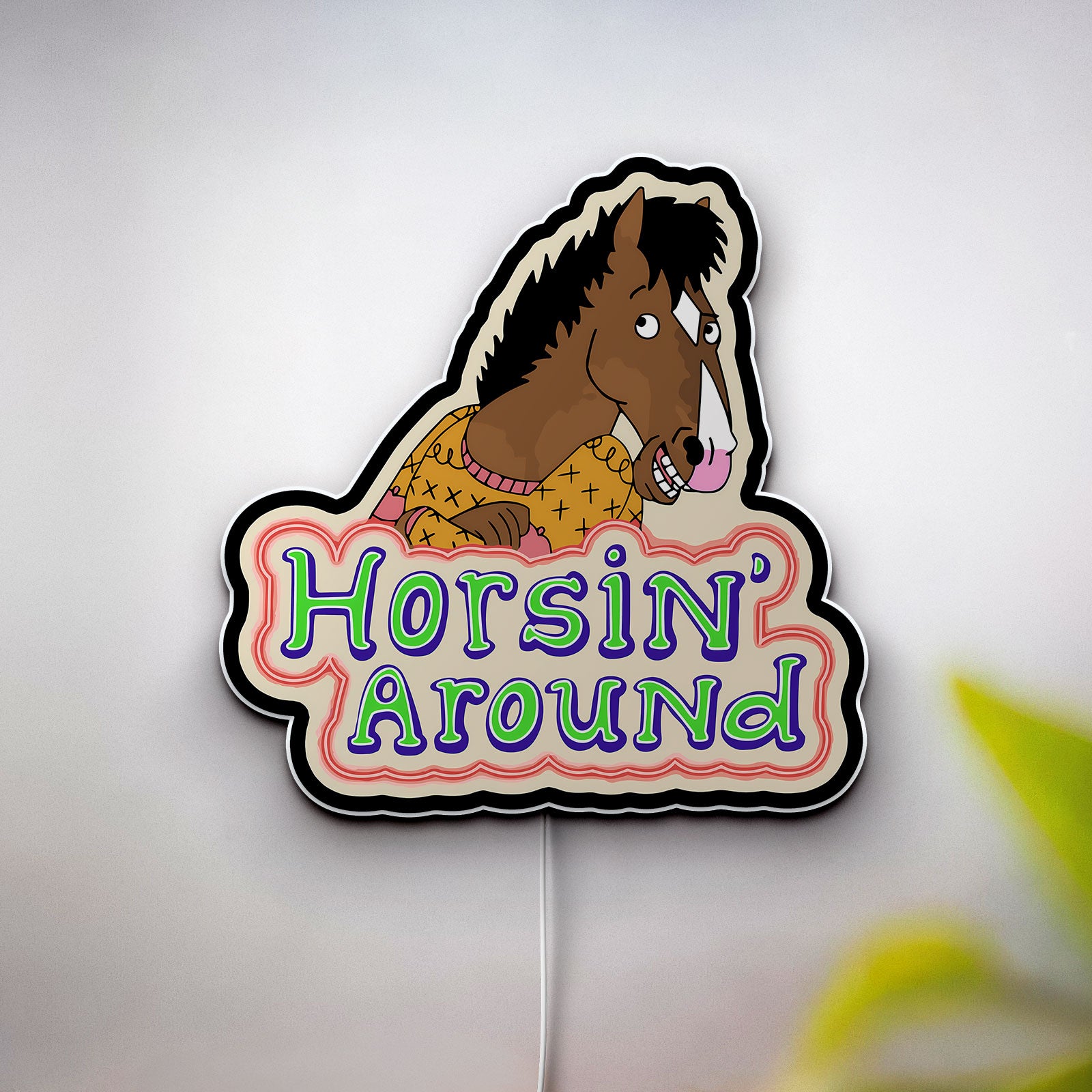BoJack Horseman 3D Light Box - Retro Cartoon LED Night Light, TV Show Inspired Decor for Fans, Unique Gift for Netflix Lovers
