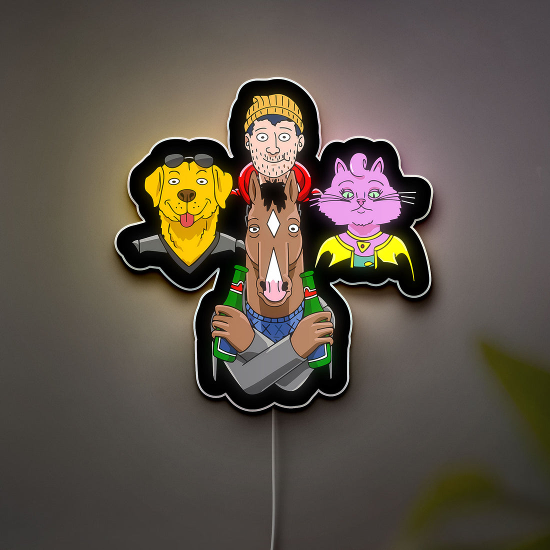 BoJack Horseman 3D Light Box - Cartoon Character LED Night Light, TV Show Inspired Decor for Fans, Unique Gift for Anime Lovers 