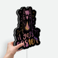 Bojack Horseman 3D Light Box - It Gets Easier Quote LED Night Light, Cartoon Wall Decor for Fans, Unique TV Show Inspired Gift
