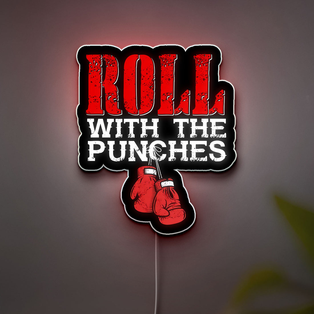Boxing Gloves 3D Light Box - Punching LED Night Light for Fight Fans, Sports Themed Room Decor, Cool Gift for Boxers & Athletes 