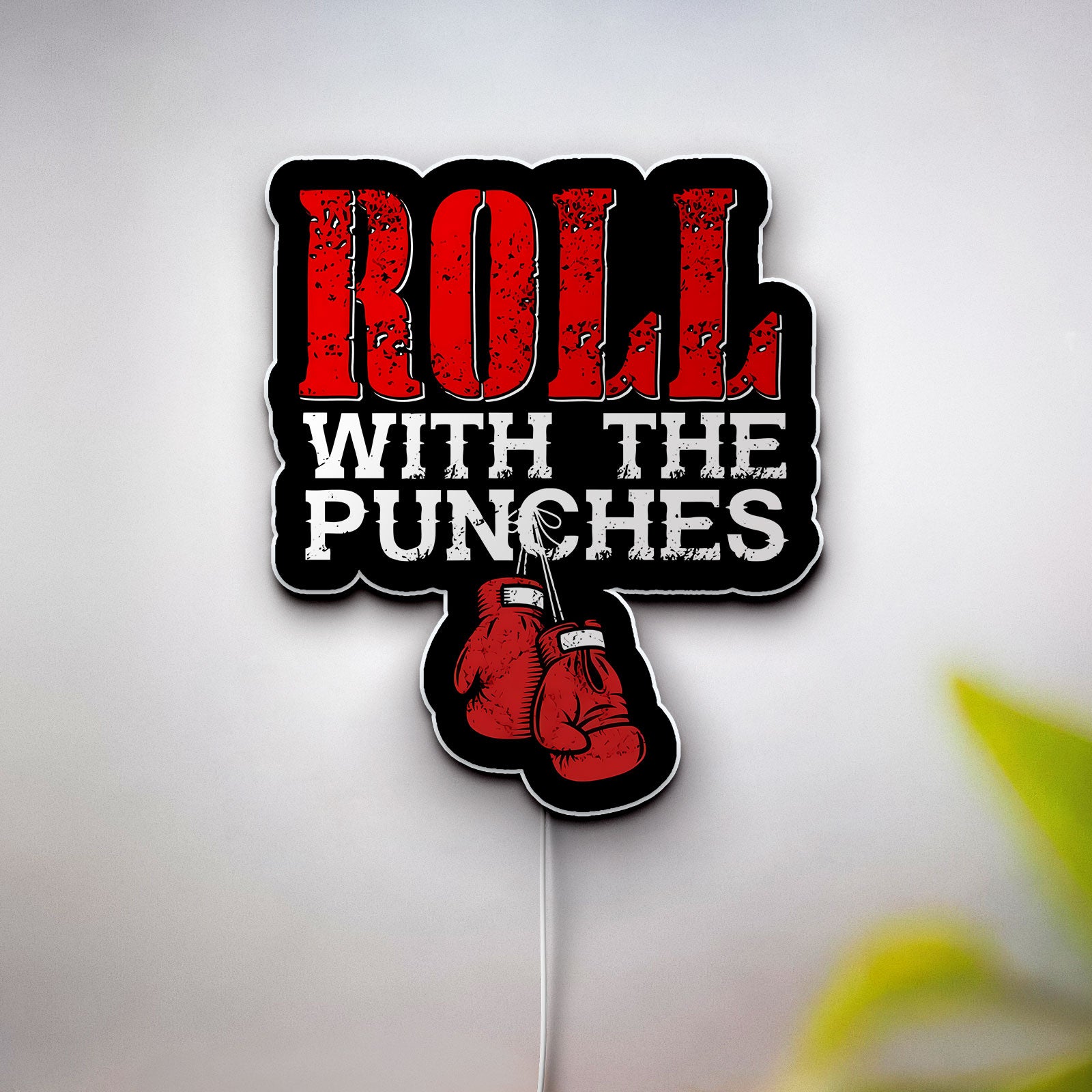Boxing Gloves 3D Light Box - Punching LED Night Light for Fight Fans, Sports Themed Room Decor, Cool Gift for Boxers & Athletes 