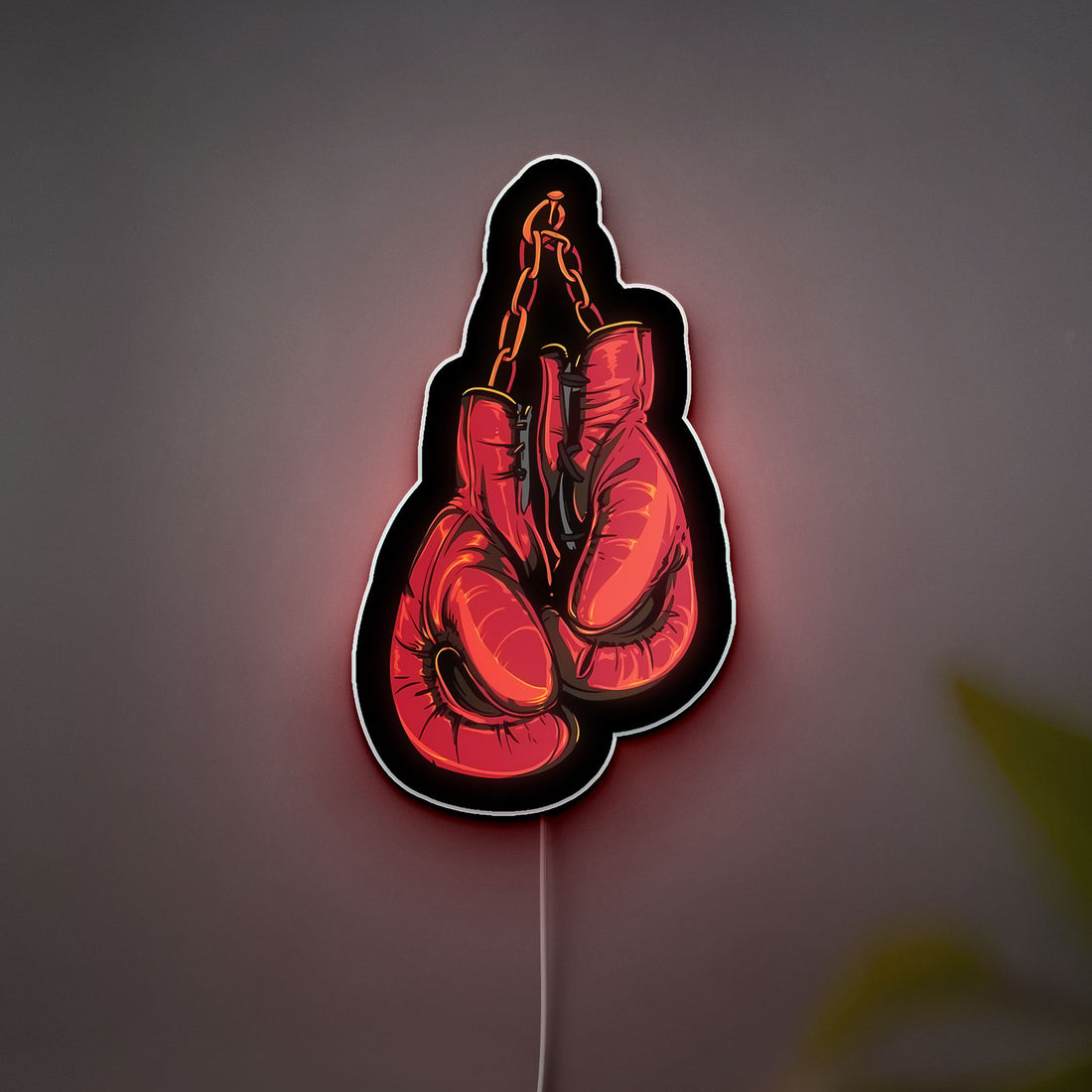 Vintage Boxing Gloves 3D Light Box - Retro Boxer Gift LED Night Light, Sports Decor for Boxing Fans & Gym Wall Art 