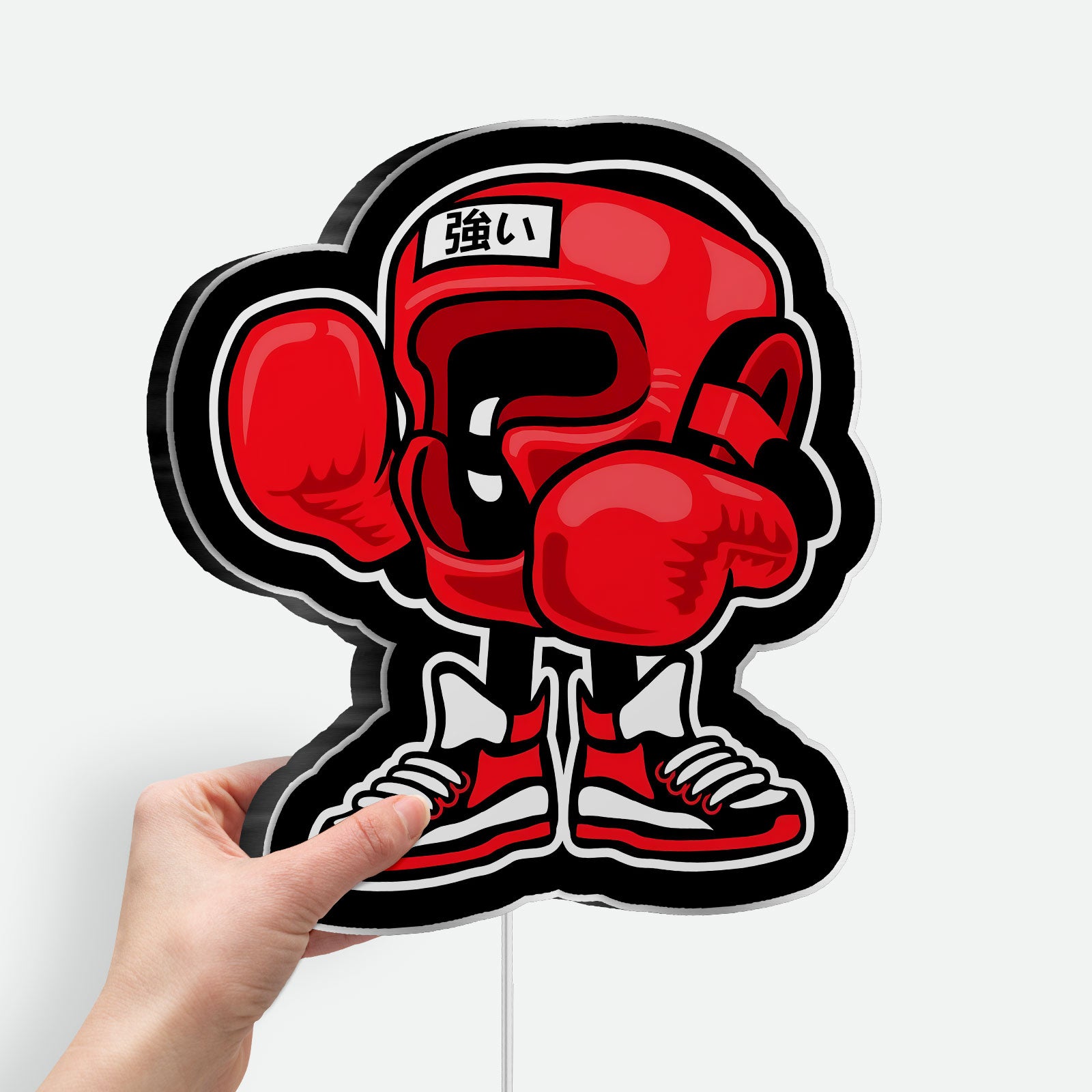 Boxing Champion 3D Light Box - Cartoon Boxer LED Night Light, Sports Decor for Boxing Fans, Unique Gift for Athletes 