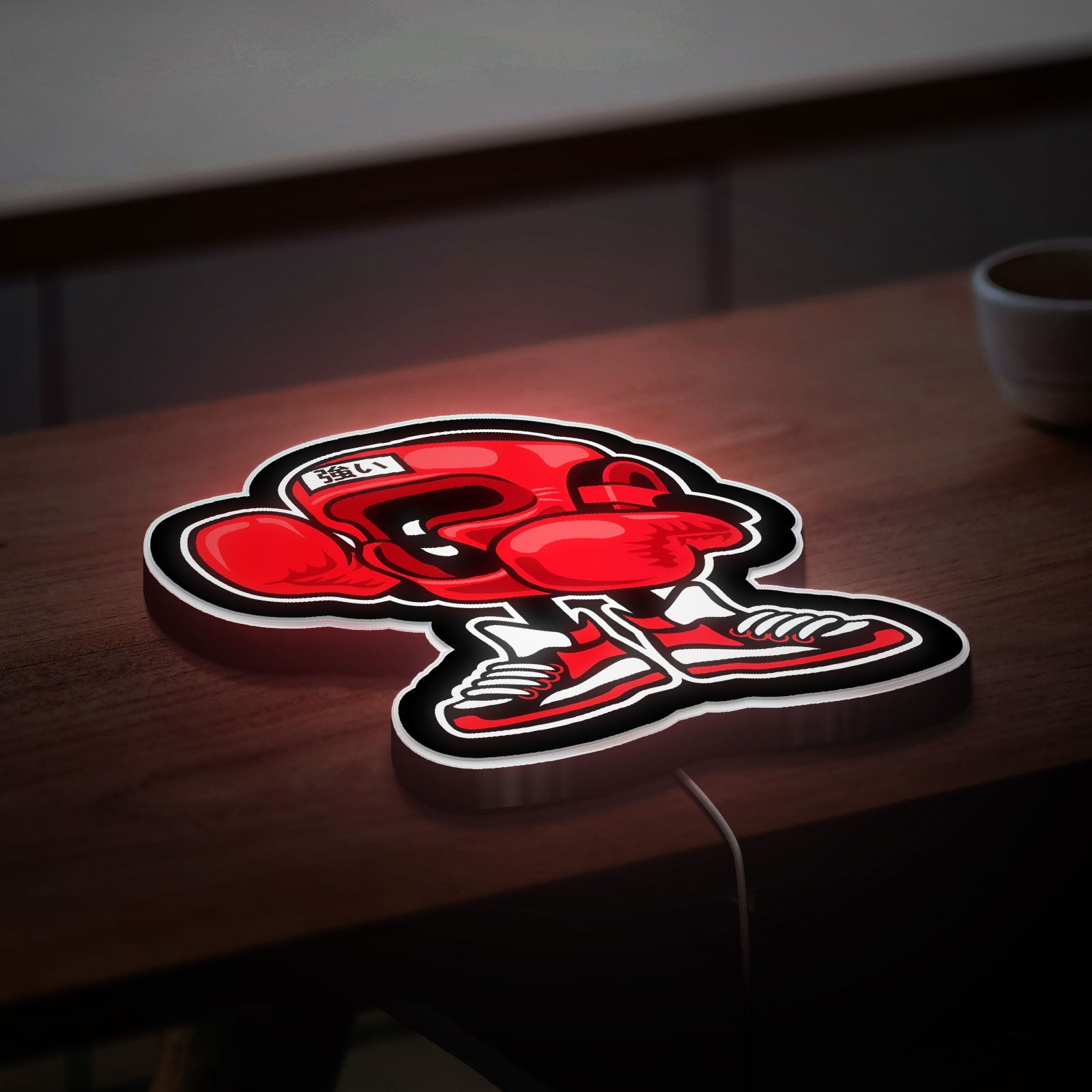 Boxing Champion 3D Light Box - Cartoon Boxer LED Night Light, Sports Decor for Boxing Fans, Unique Gift for Athletes 