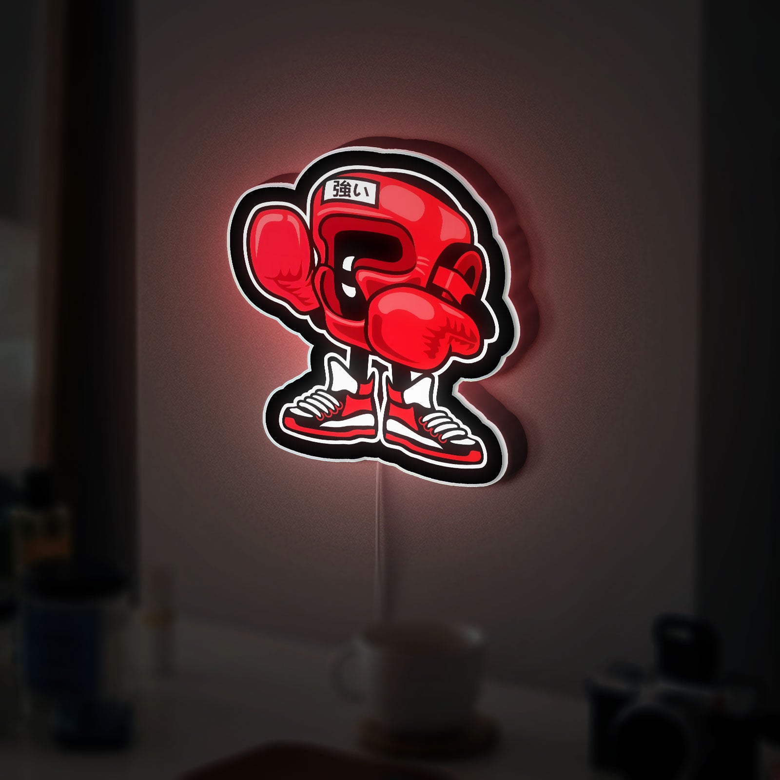 Boxing Champion 3D Light Box - Cartoon Boxer LED Night Light, Sports Decor for Boxing Fans, Unique Gift for Athletes 