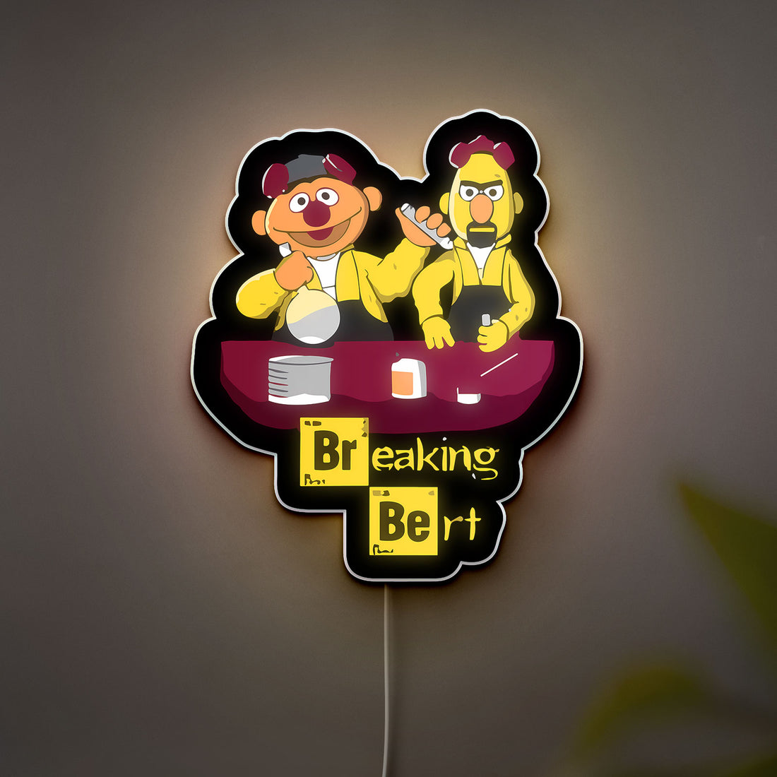 Bert and Ernie 3D Light Box - Sesame Street Character LED Night Light, Nostalgic Decor for Kids Room and Fans

