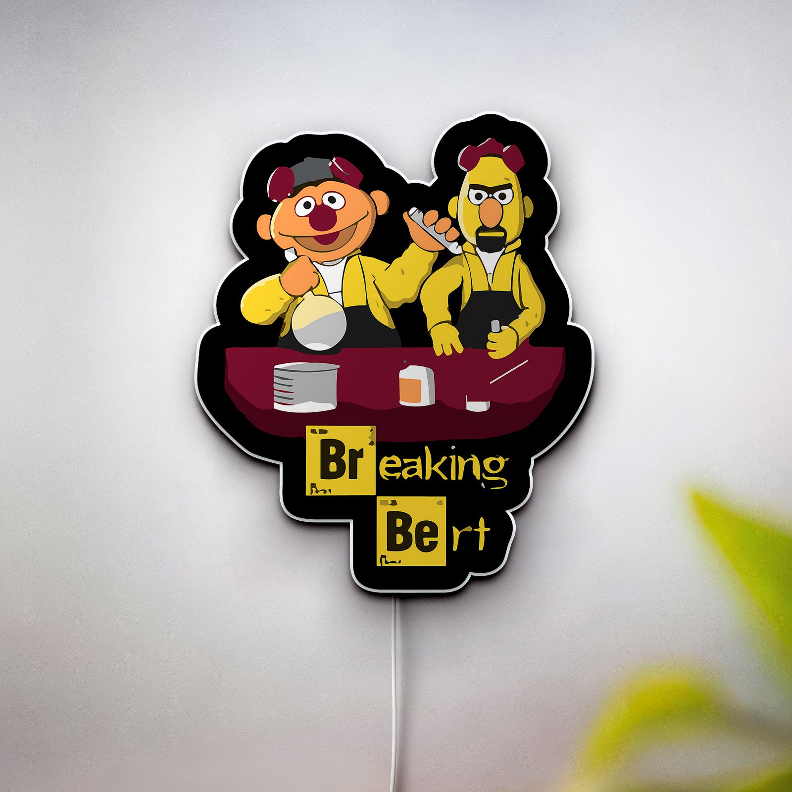 Bert and Ernie 3D Light Box - Sesame Street Character LED Night Light, Nostalgic Decor for Kids Room and Fans

