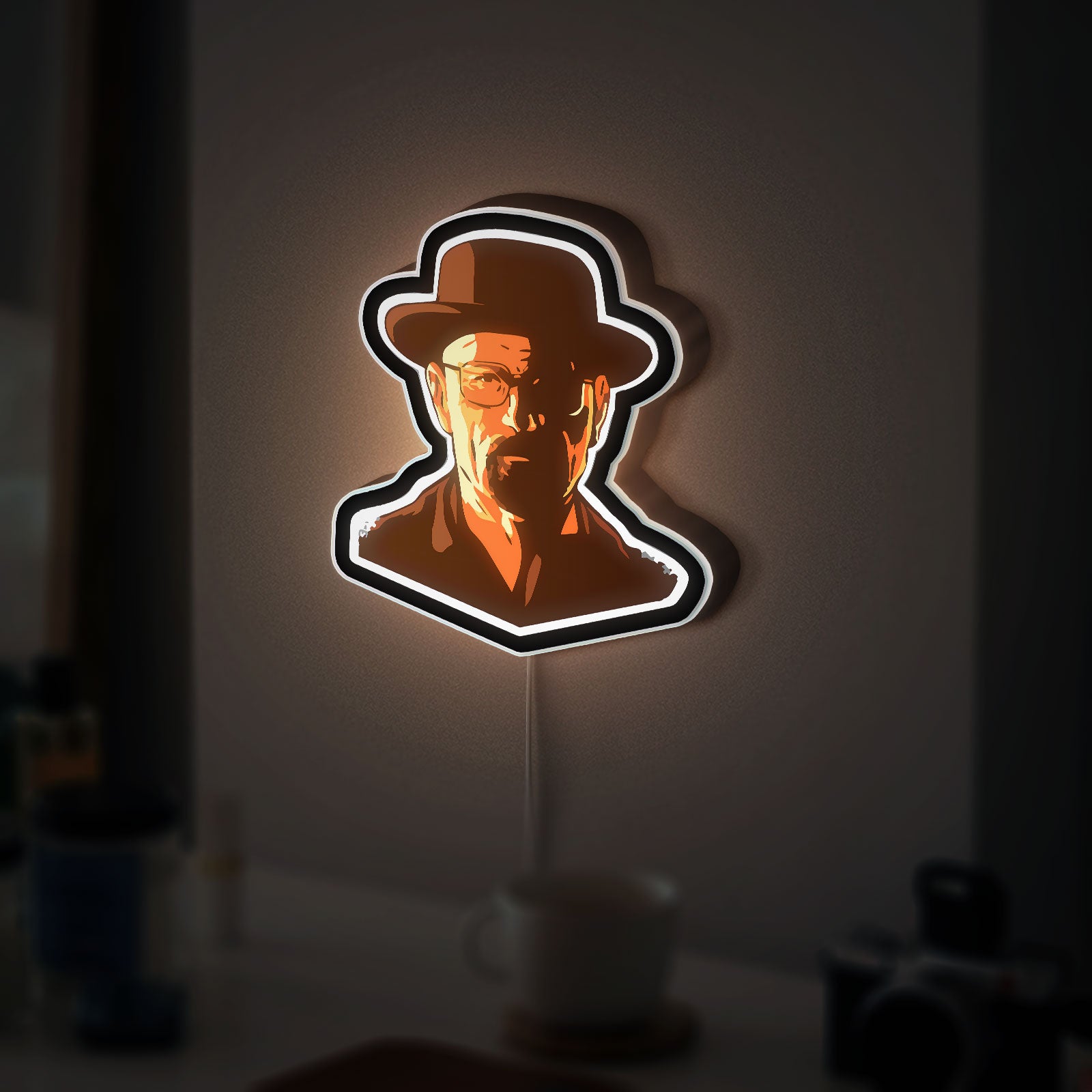 Walter White 3D Light Box - Breaking Bad LED Night Light, TV Show Inspired Decor for Fans, Cool Gift for Men
