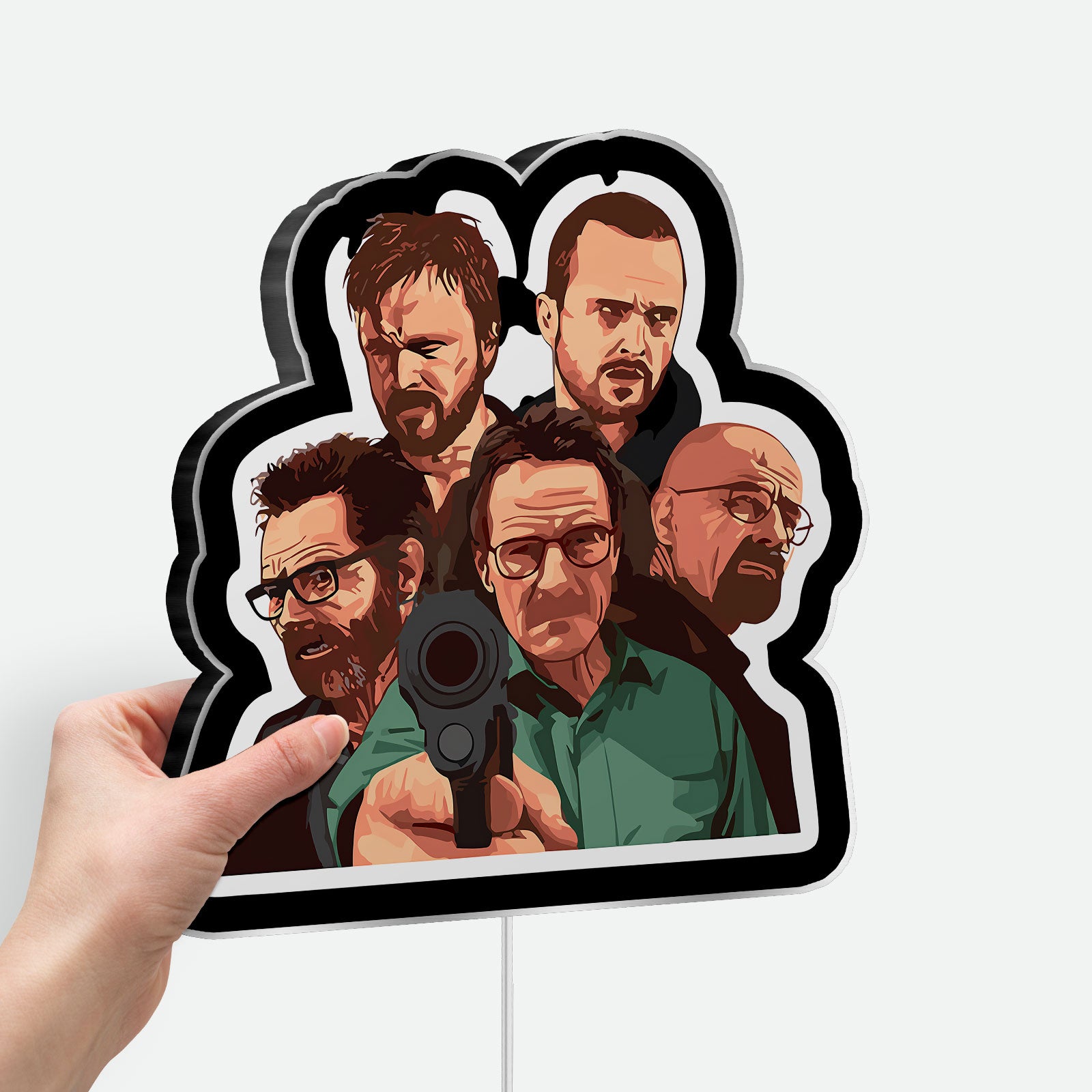 Breaking Bad 3D Light Box - TV Show Inspired LED Night Light, Walter White & Jesse Pinkman Art Decor for Fans
