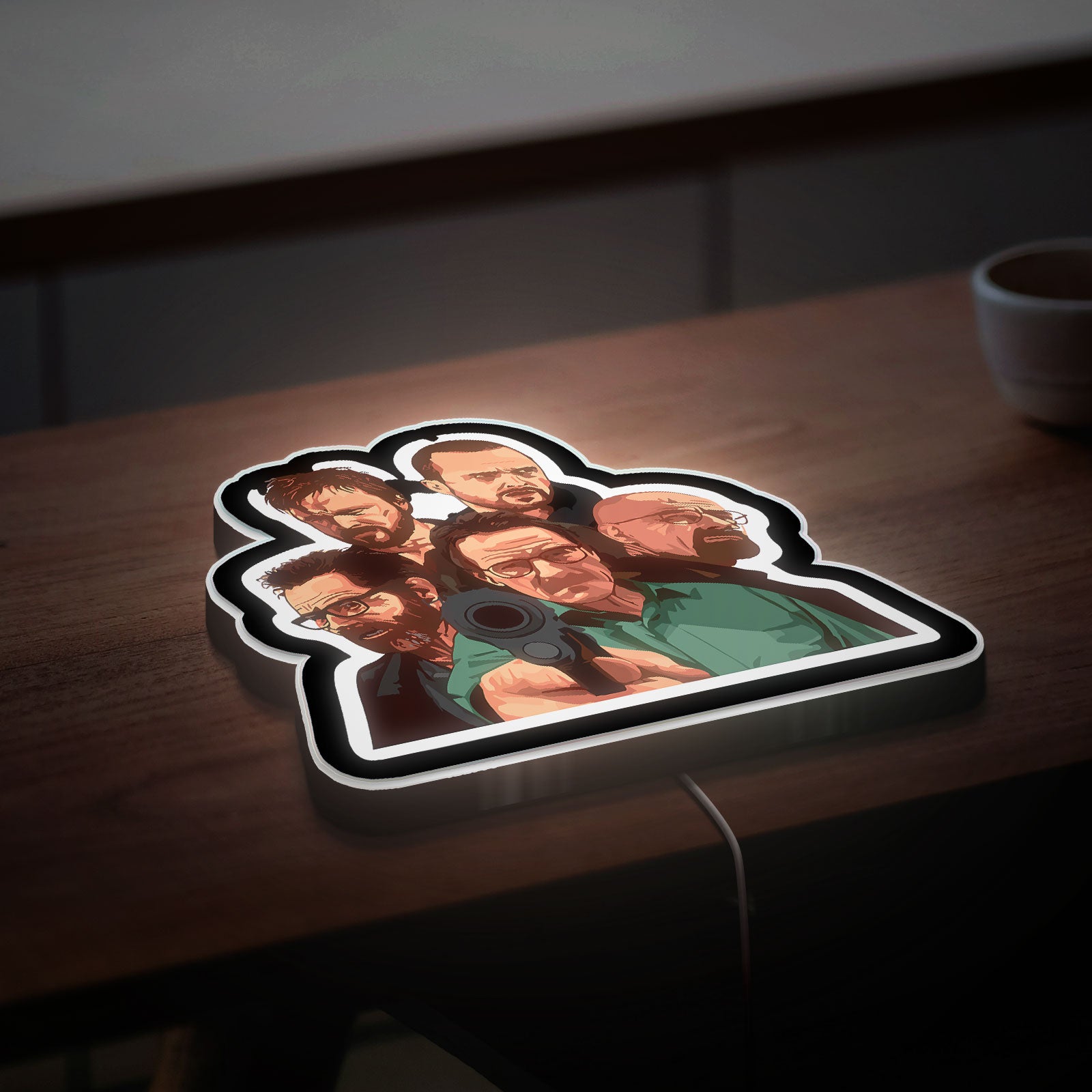 Breaking Bad 3D Light Box - TV Show Inspired LED Night Light, Walter White & Jesse Pinkman Art Decor for Fans
