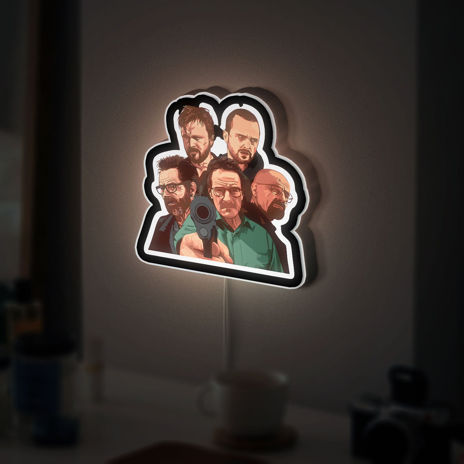 Breaking Bad 3D Light Box - TV Show Inspired LED Night Light, Walter White & Jesse Pinkman Art Decor for Fans
