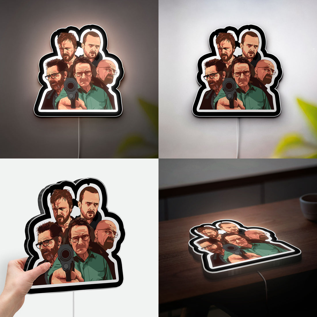 Breaking Bad 3D Light Box - TV Show Inspired LED Night Light, Walter White & Jesse Pinkman Art Decor for Fans
