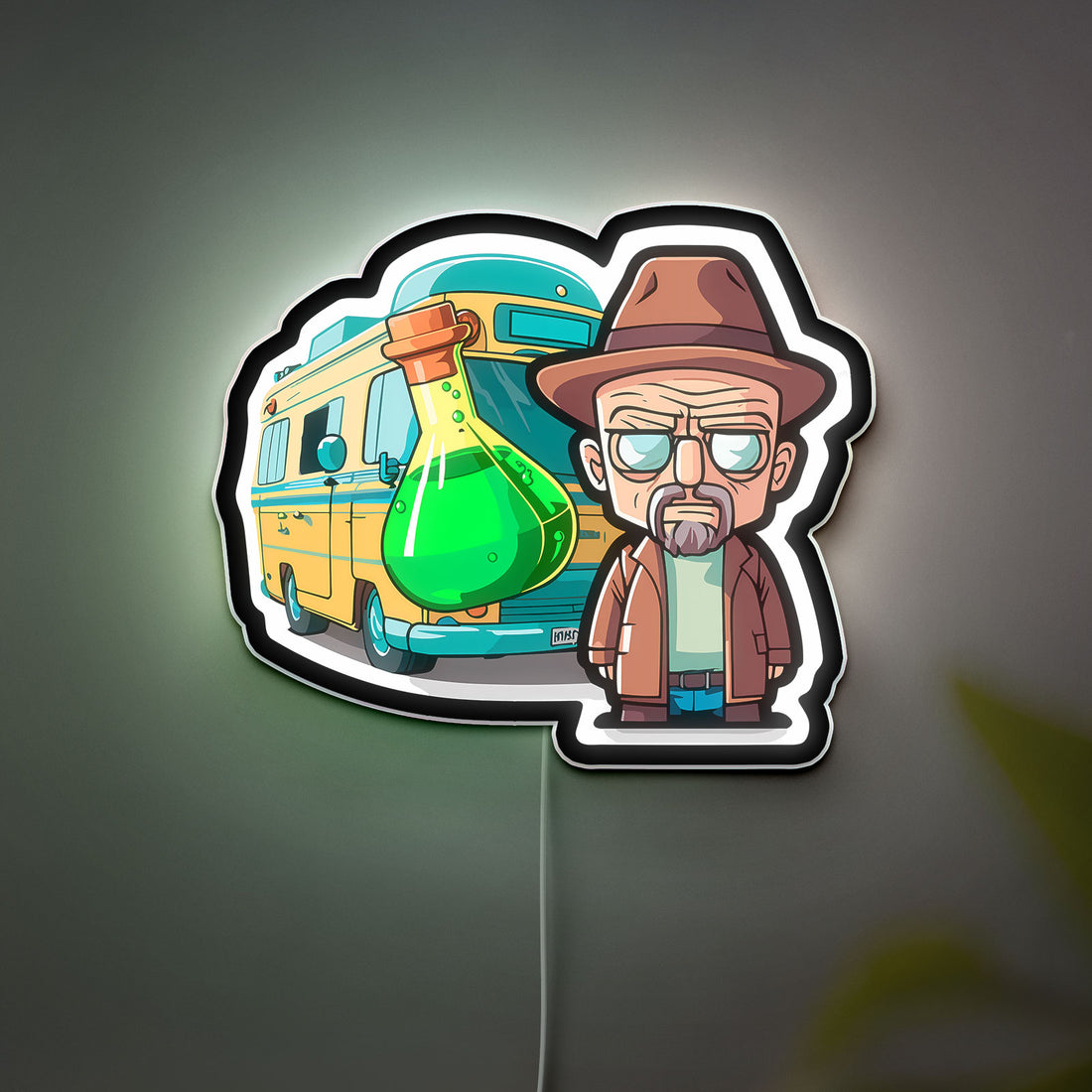 Walter White Breaking Bad 3D Light Box - LED Night Light, TV Show Inspired Decor for Fans, Unique Gift for Chemistry Enthusiasts 