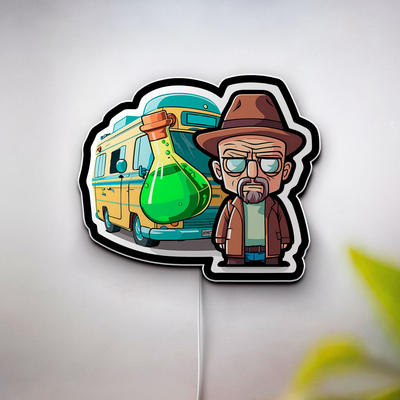 Walter White Breaking Bad 3D Light Box - LED Night Light, TV Show Inspired Decor for Fans, Unique Gift for Chemistry Enthusiasts 