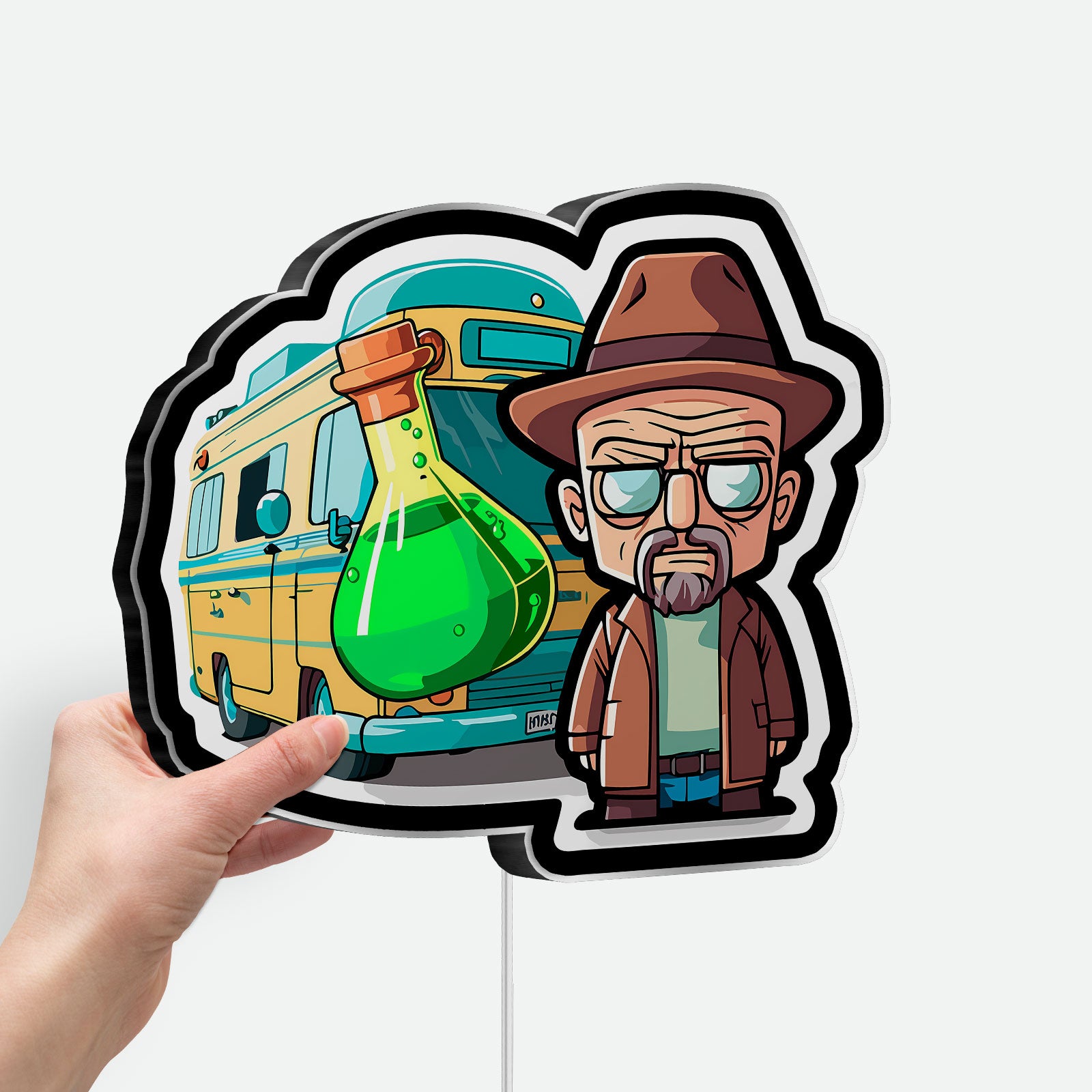 Walter White Breaking Bad 3D Light Box - LED Night Light, TV Show Inspired Decor for Fans, Unique Gift for Chemistry Enthusiasts 