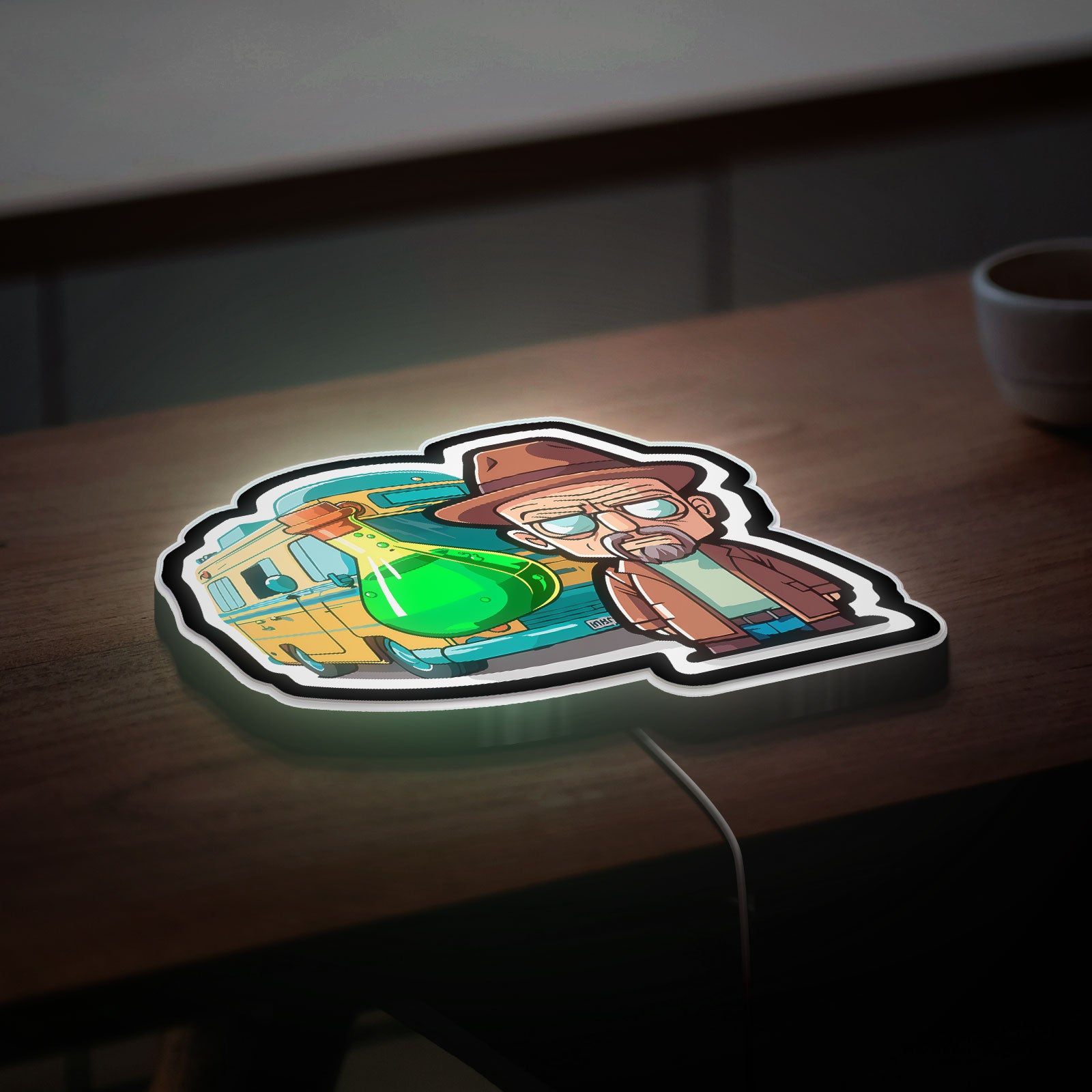 Walter White Breaking Bad 3D Light Box - LED Night Light, TV Show Inspired Decor for Fans, Unique Gift for Chemistry Enthusiasts 