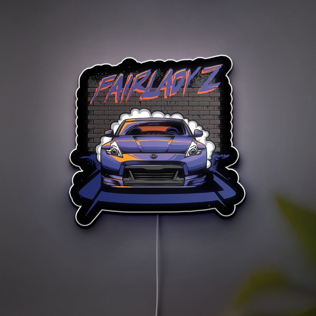 Drift Car Fairlady Z 3D Light Box - Nissan 370Z Racing LED Night Light, JDM Car Lover Gift, Automotive Bedroom Decor for Auto Enthusiasts
