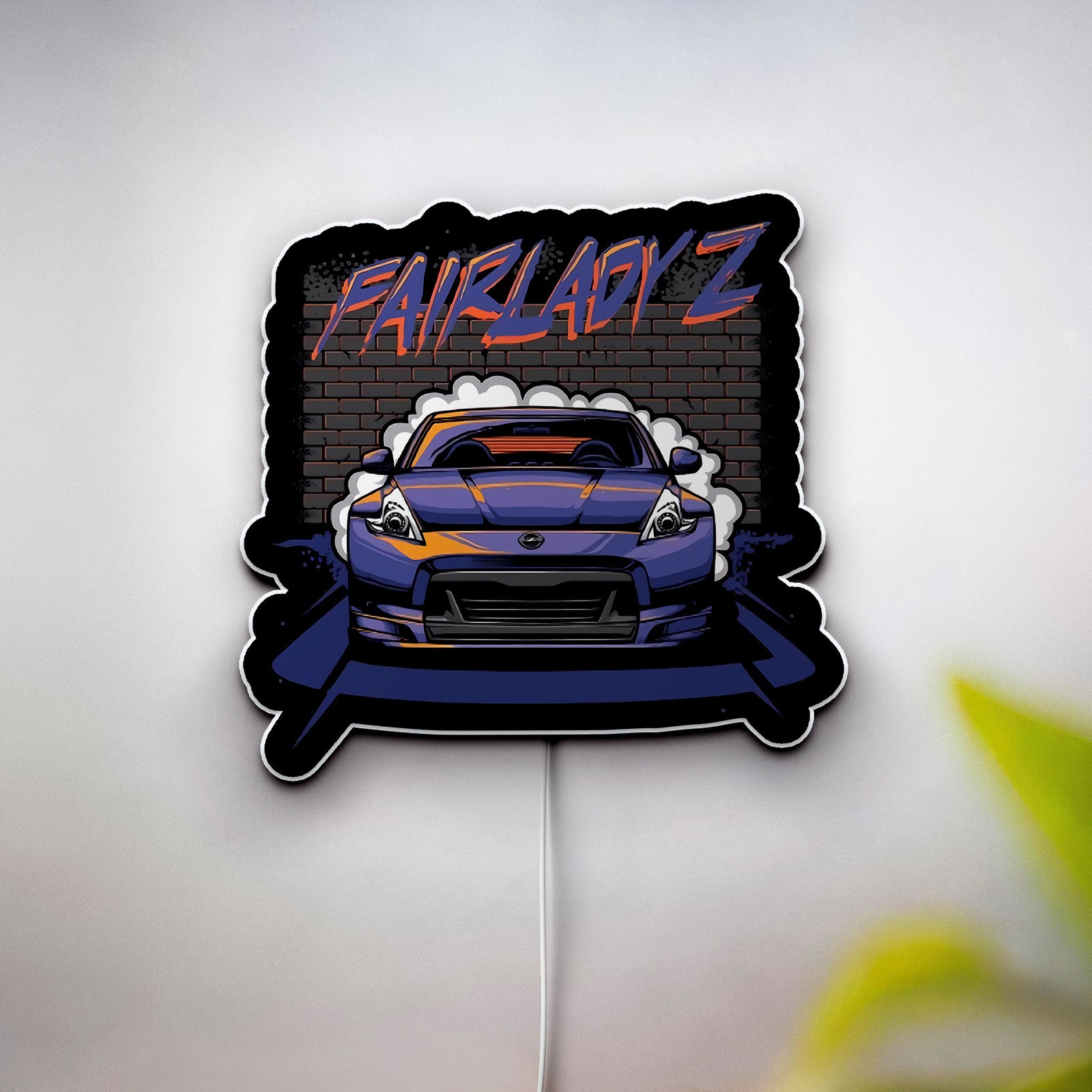 Drift Car Fairlady Z 3D Light Box - Nissan 370Z Racing LED Night Light, JDM Car Lover Gift, Automotive Bedroom Decor for Auto Enthusiasts
