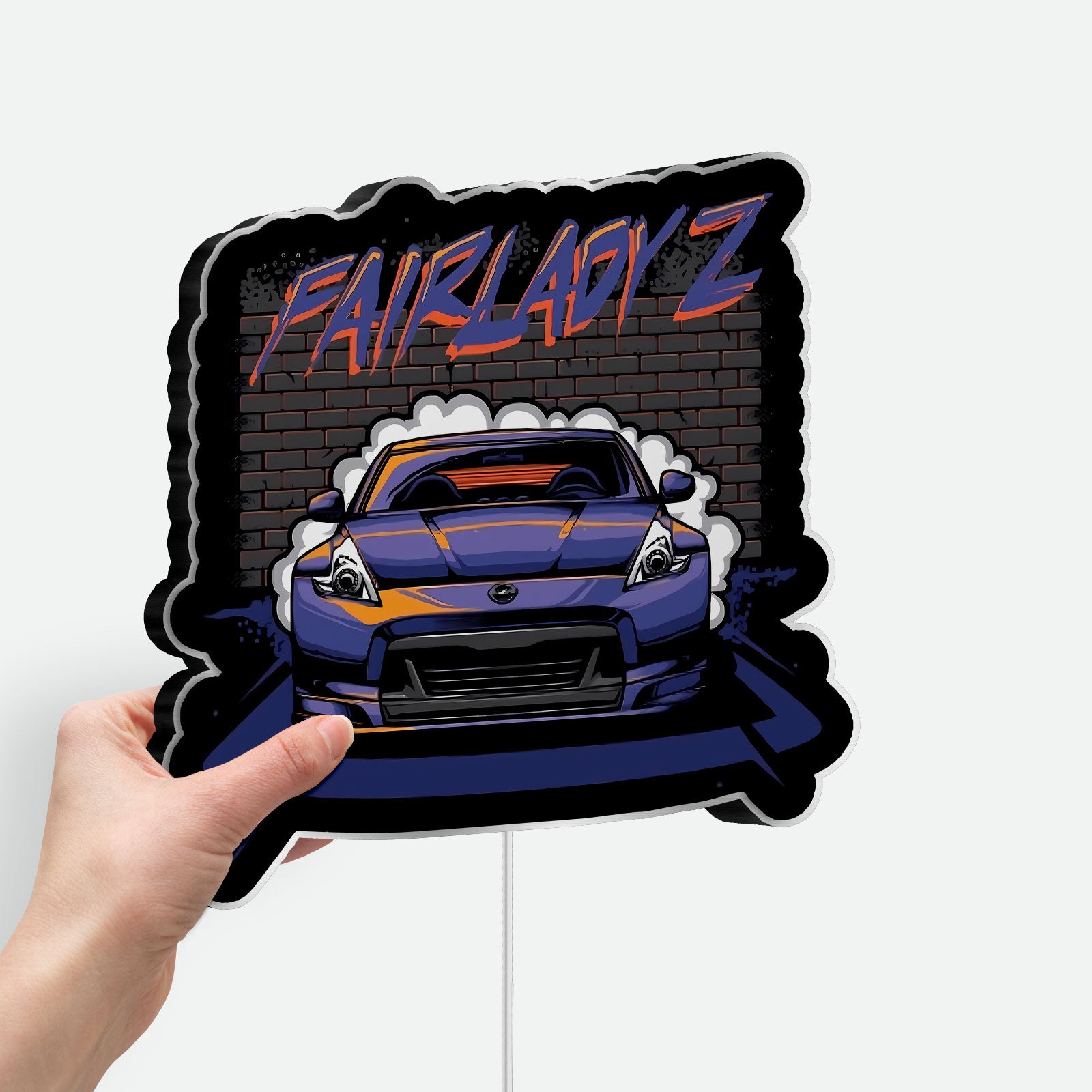 Drift Car Fairlady Z 3D Light Box - Nissan 370Z Racing LED Night Light, JDM Car Lover Gift, Automotive Bedroom Decor for Auto Enthusiasts
