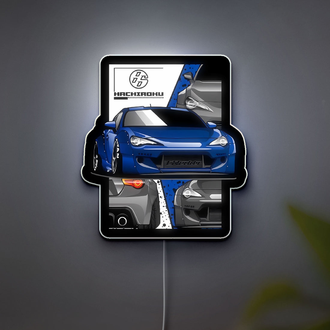 Toyota 86 3D Light Box - GT86 & BRZ Car Art LED Night Light, Automotive Decor for Racing & Drift Enthusiasts 