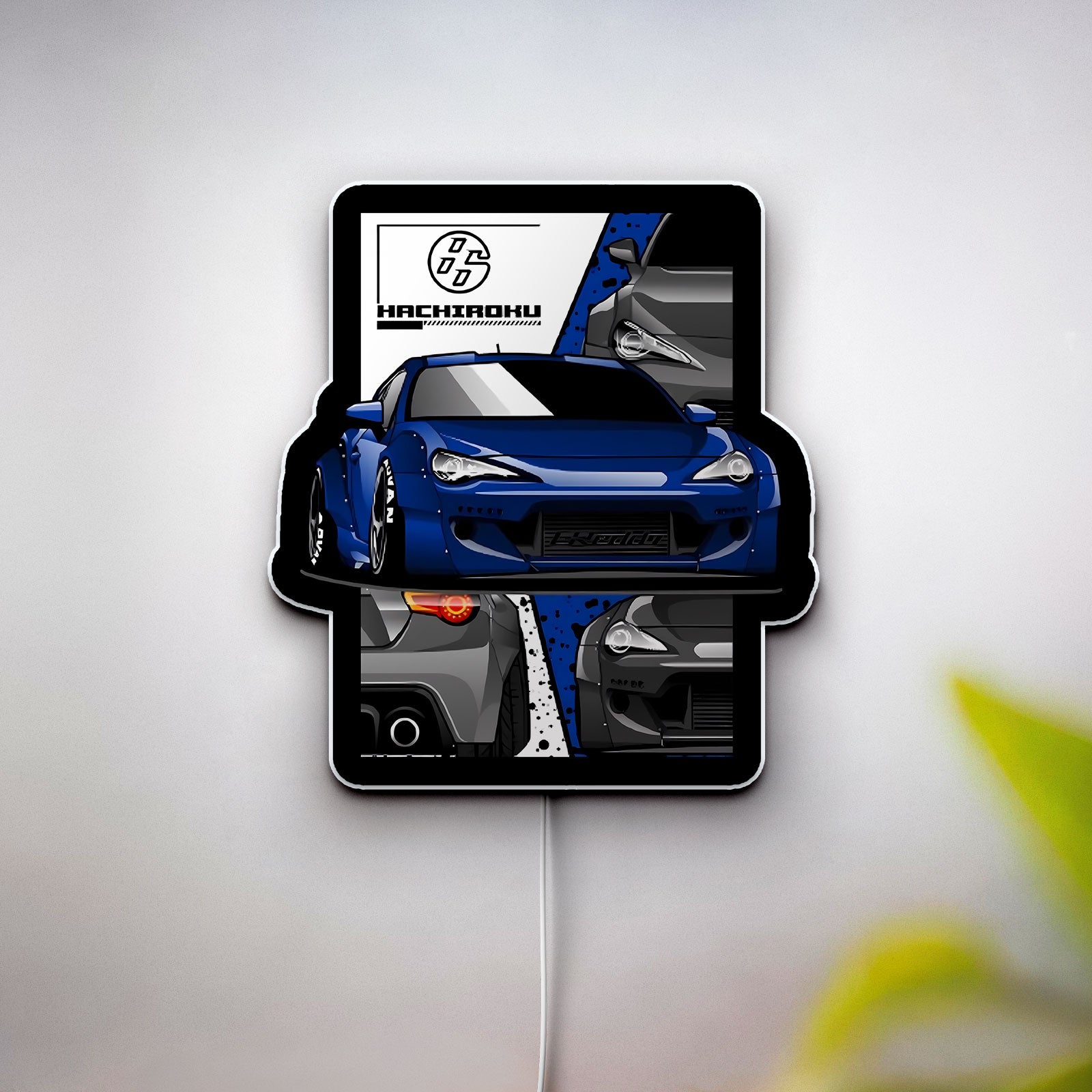 Toyota 86 3D Light Box - GT86 & BRZ Car Art LED Night Light, Automotive Decor for Racing & Drift Enthusiasts 