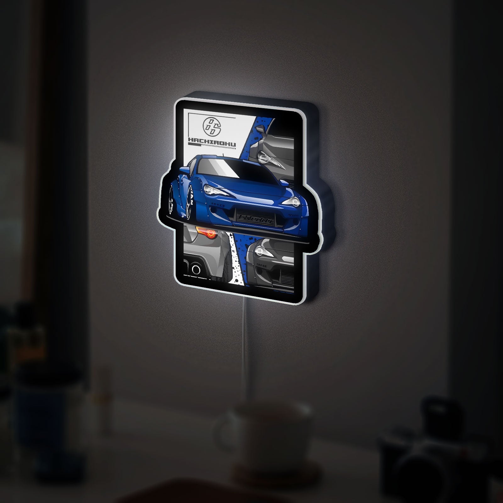 Toyota 86 3D Light Box - GT86 & BRZ Car Art LED Night Light, Automotive Decor for Racing & Drift Enthusiasts 