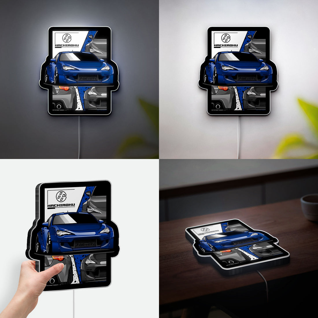 Toyota 86 3D Light Box - GT86 & BRZ Car Art LED Night Light, Automotive Decor for Racing & Drift Enthusiasts 