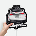 Toyota Supra 3D Light Box - 2JZ Engine Car LED Night Light, JDM Automotive Decor for Japanese Car Enthusiasts 