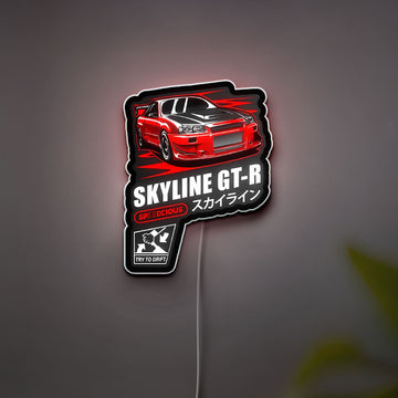 Nismo GT-R 3D Light Box - JDM Skyline R34 LED Night Light, Japanese Car Decor for Automotive Enthusiasts 