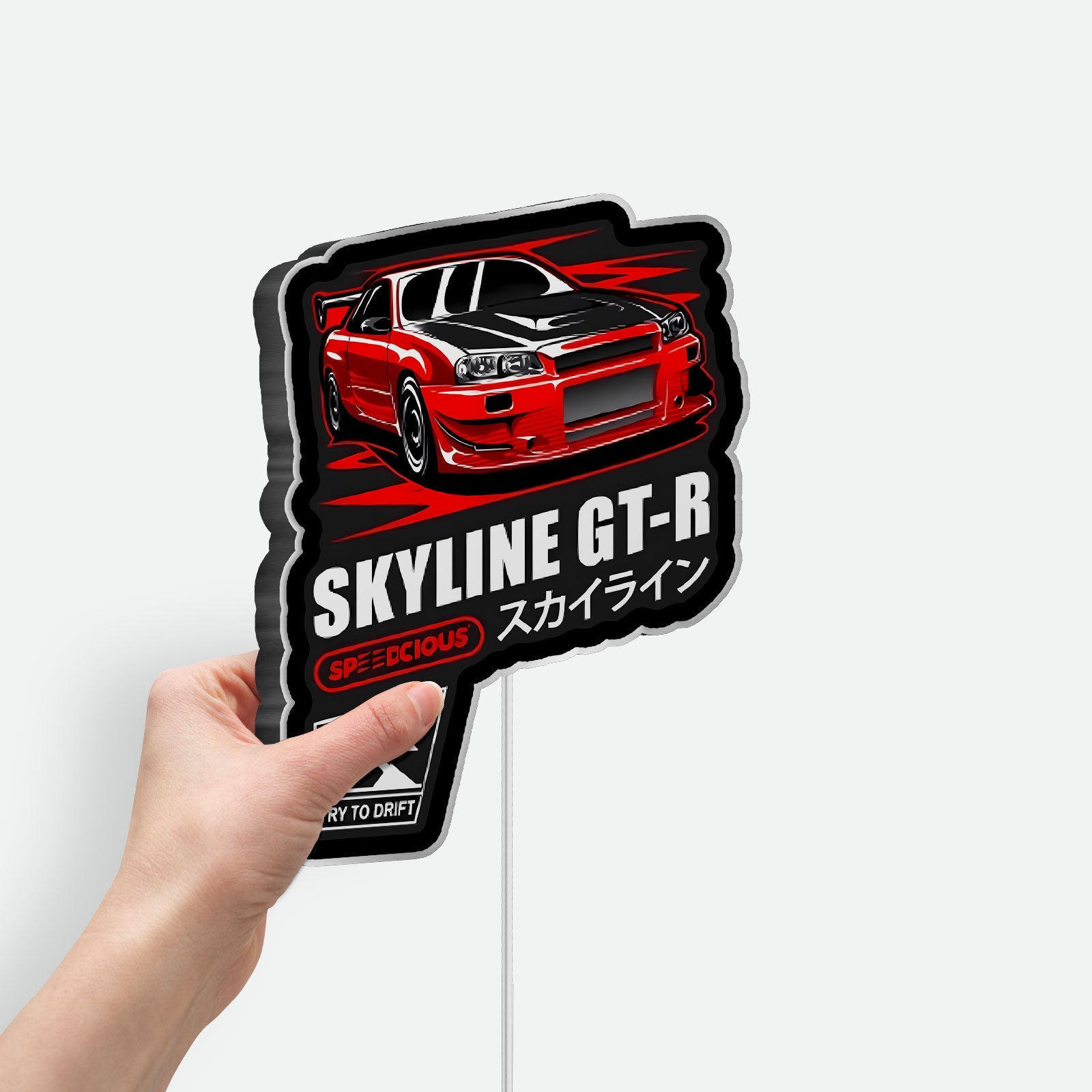 Nismo GT-R 3D Light Box - JDM Skyline R34 LED Night Light, Japanese Car Decor for Automotive Enthusiasts 