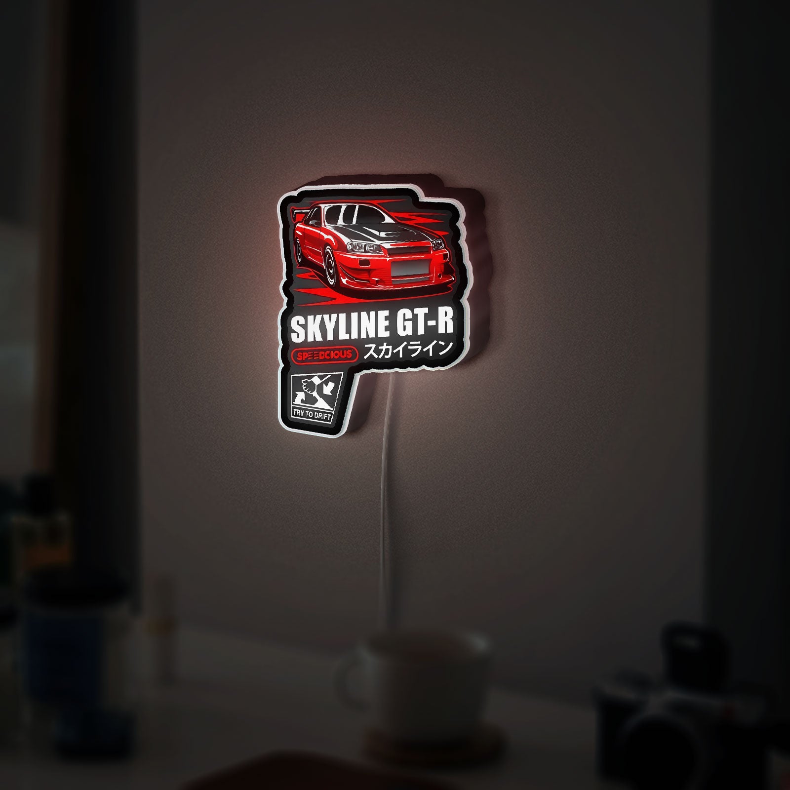 Nismo GT-R 3D Light Box - JDM Skyline R34 LED Night Light, Japanese Car Decor for Automotive Enthusiasts 