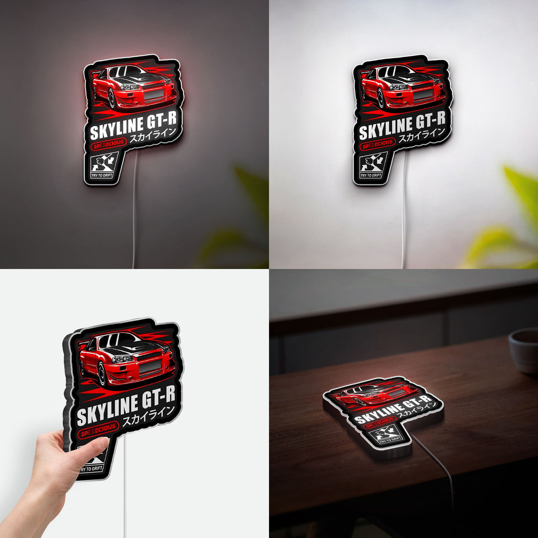 Nismo GT-R 3D Light Box - JDM Skyline R34 LED Night Light, Japanese Car Decor for Automotive Enthusiasts 