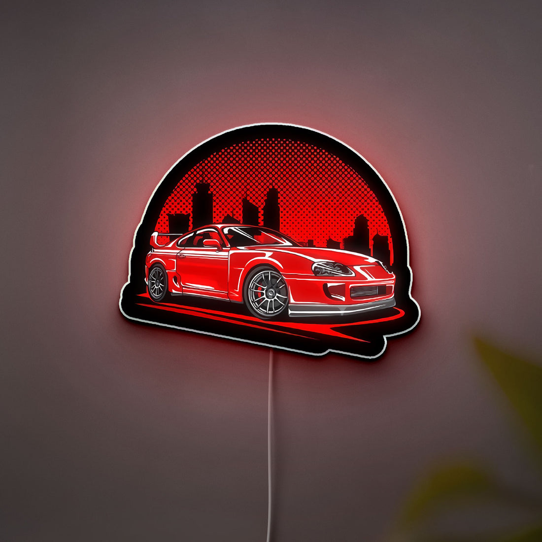 Toyota Supra MK4 3D Light Box - JDM Car LED Night Light, Japanese Automotive Decor for Car Enthusiasts & Racing Fans 