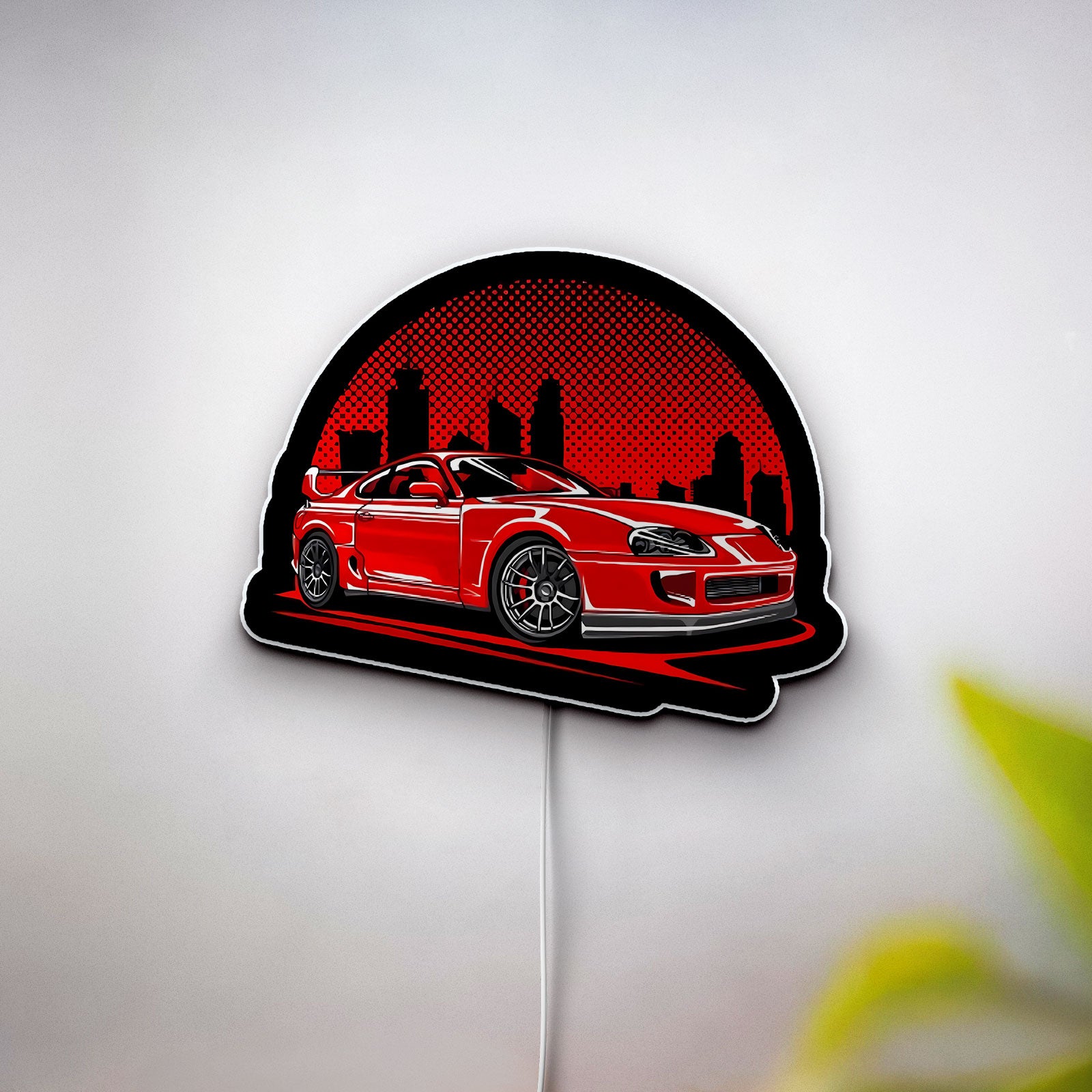 Toyota Supra MK4 3D Light Box - JDM Car LED Night Light, Japanese Automotive Decor for Car Enthusiasts & Racing Fans 