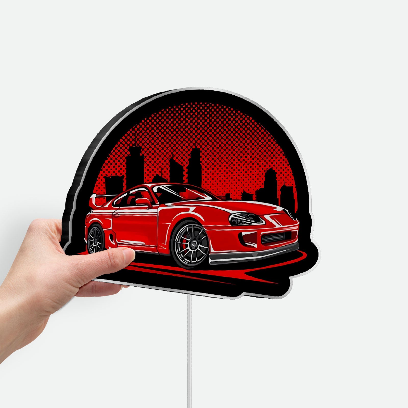 Toyota Supra MK4 3D Light Box - JDM Car LED Night Light, Japanese Automotive Decor for Car Enthusiasts & Racing Fans 