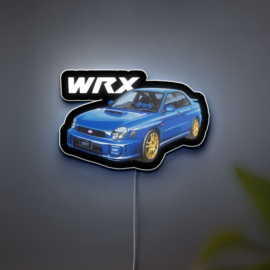 Subaru Impreza WRX STi 3D Light Box - JDM Car Enthusiast LED Night Light, Bugeye 2001 Model Decor for Automotive Fans
