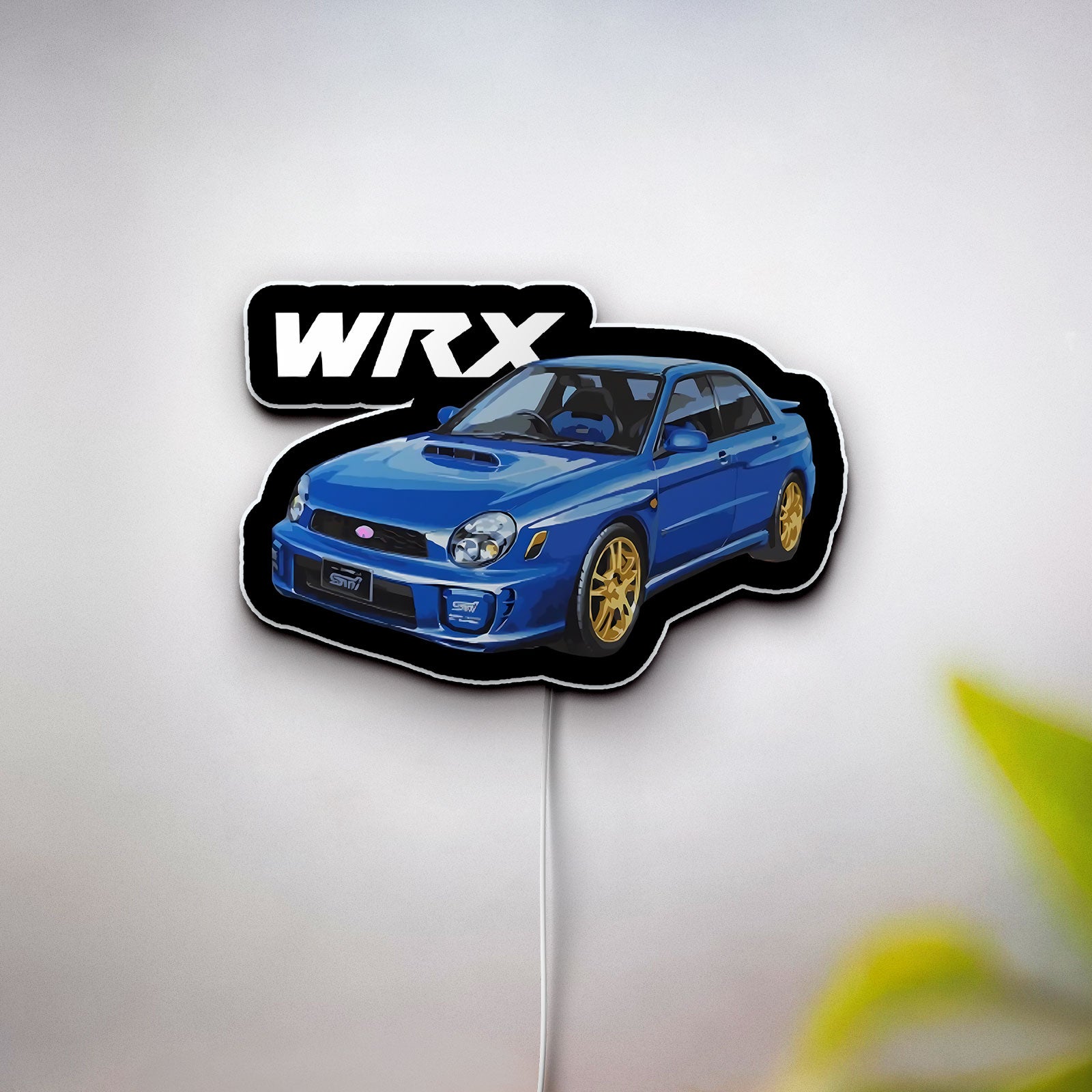 Subaru Impreza WRX STi 3D Light Box - JDM Car Enthusiast LED Night Light, Bugeye 2001 Model Decor for Automotive Fans
