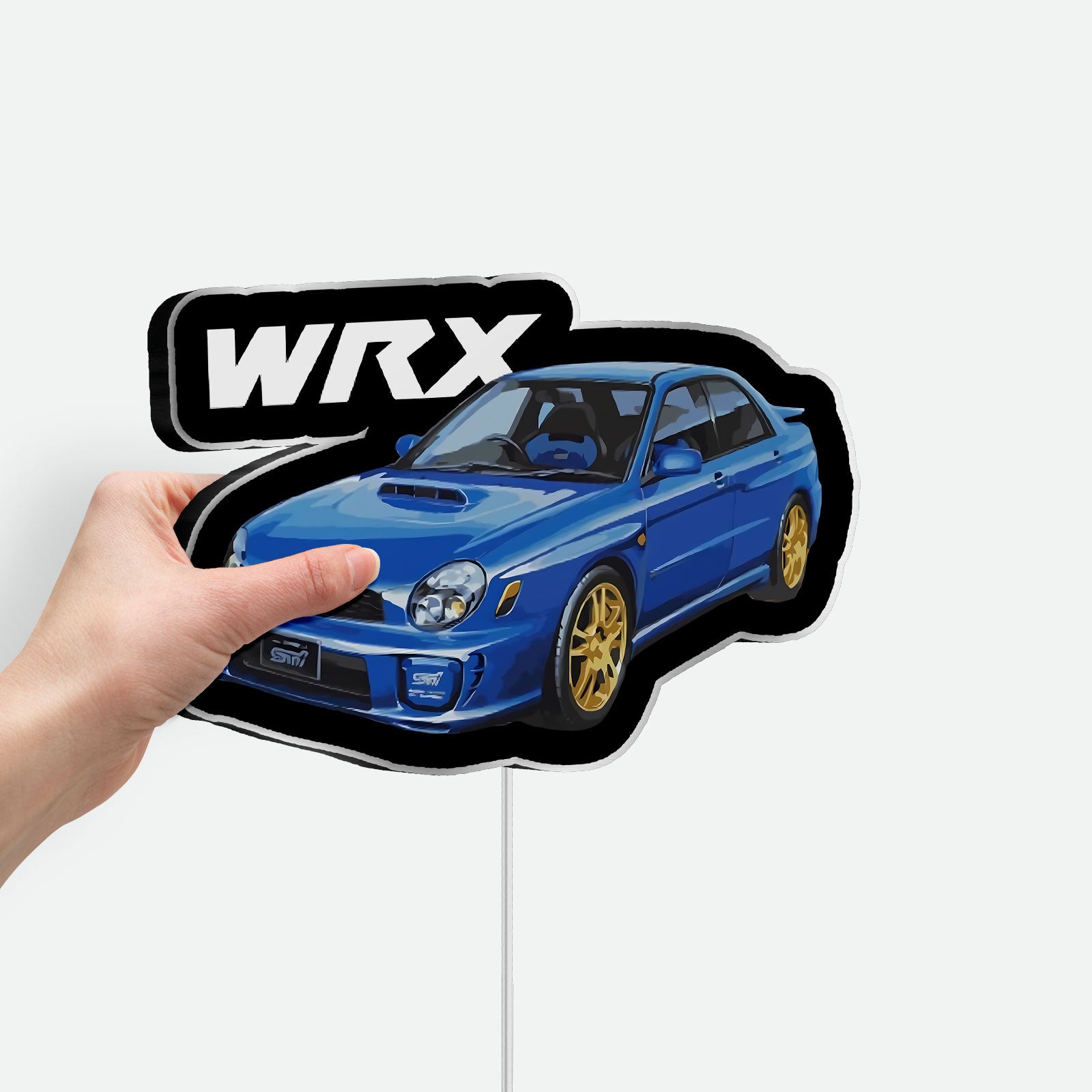 Subaru Impreza WRX STi 3D Light Box - JDM Car Enthusiast LED Night Light, Bugeye 2001 Model Decor for Automotive Fans
