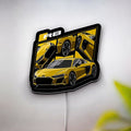 Street Racing Car 3D Light Box - Yellow Sports Car LED Night Light, Auto Show Decor for Car Enthusiasts & Racing Fans 