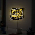 Street Racing Car 3D Light Box - Yellow Sports Car LED Night Light, Auto Show Decor for Car Enthusiasts & Racing Fans 
