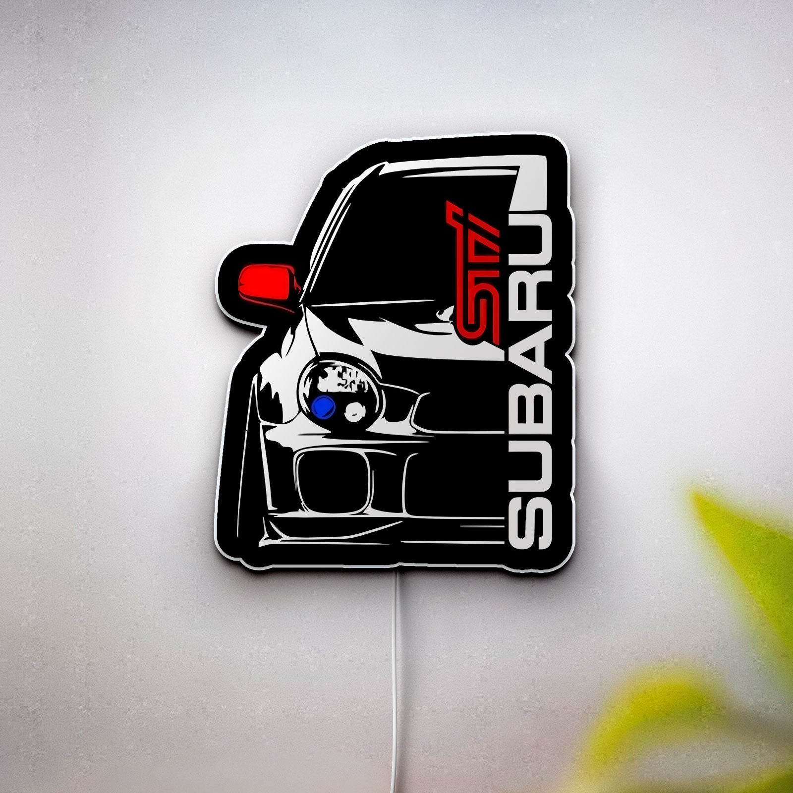 Subaru Impreza WRX 3D Light Box - Rally Car LED Night Light, JDM Car Lover Gift, Automotive Decor for Bedroom or Man Cave 