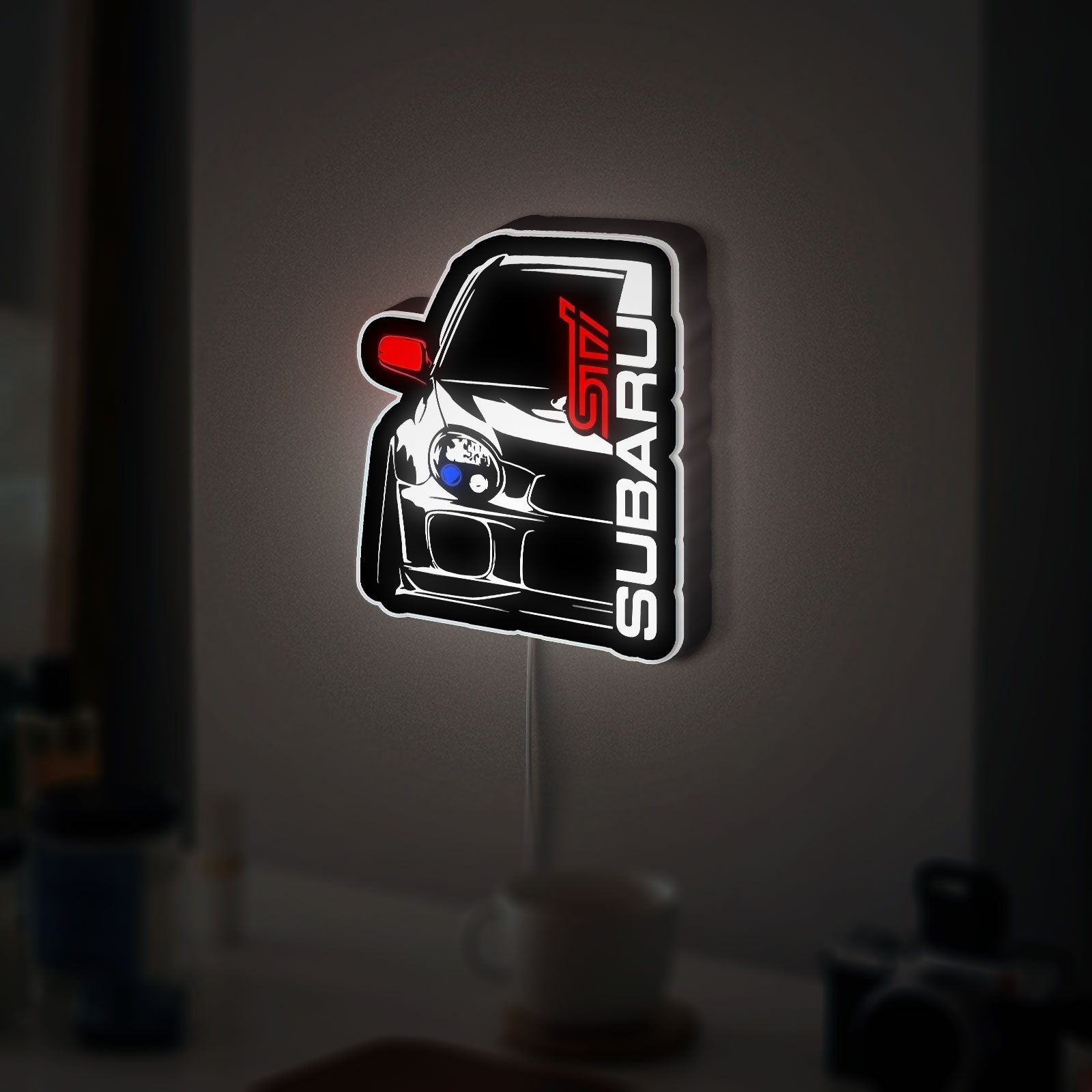 Subaru Impreza WRX 3D Light Box - Rally Car LED Night Light, JDM Car Lover Gift, Automotive Decor for Bedroom or Man Cave 