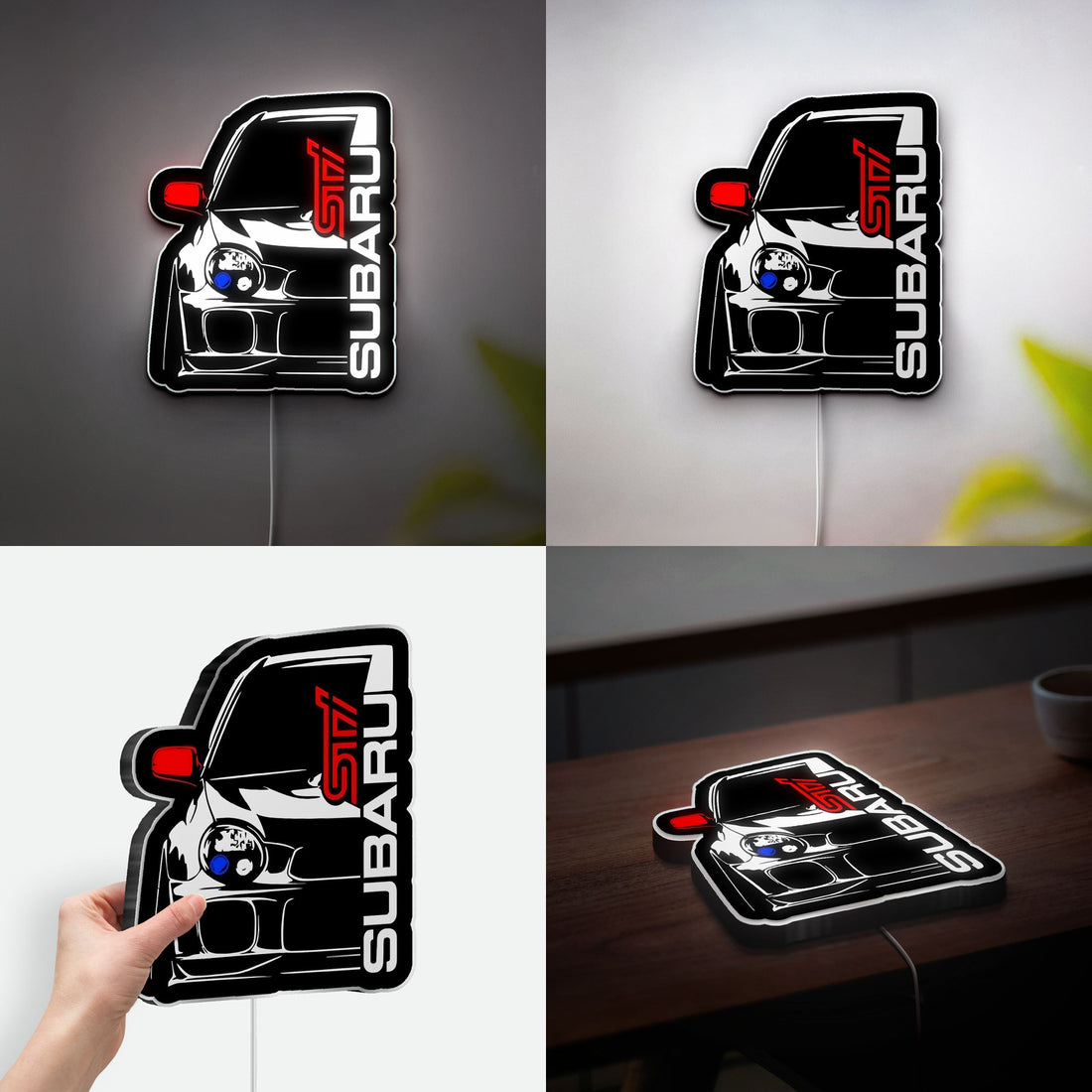 Subaru Impreza WRX 3D Light Box - Rally Car LED Night Light, JDM Car Lover Gift, Automotive Decor for Bedroom or Man Cave 