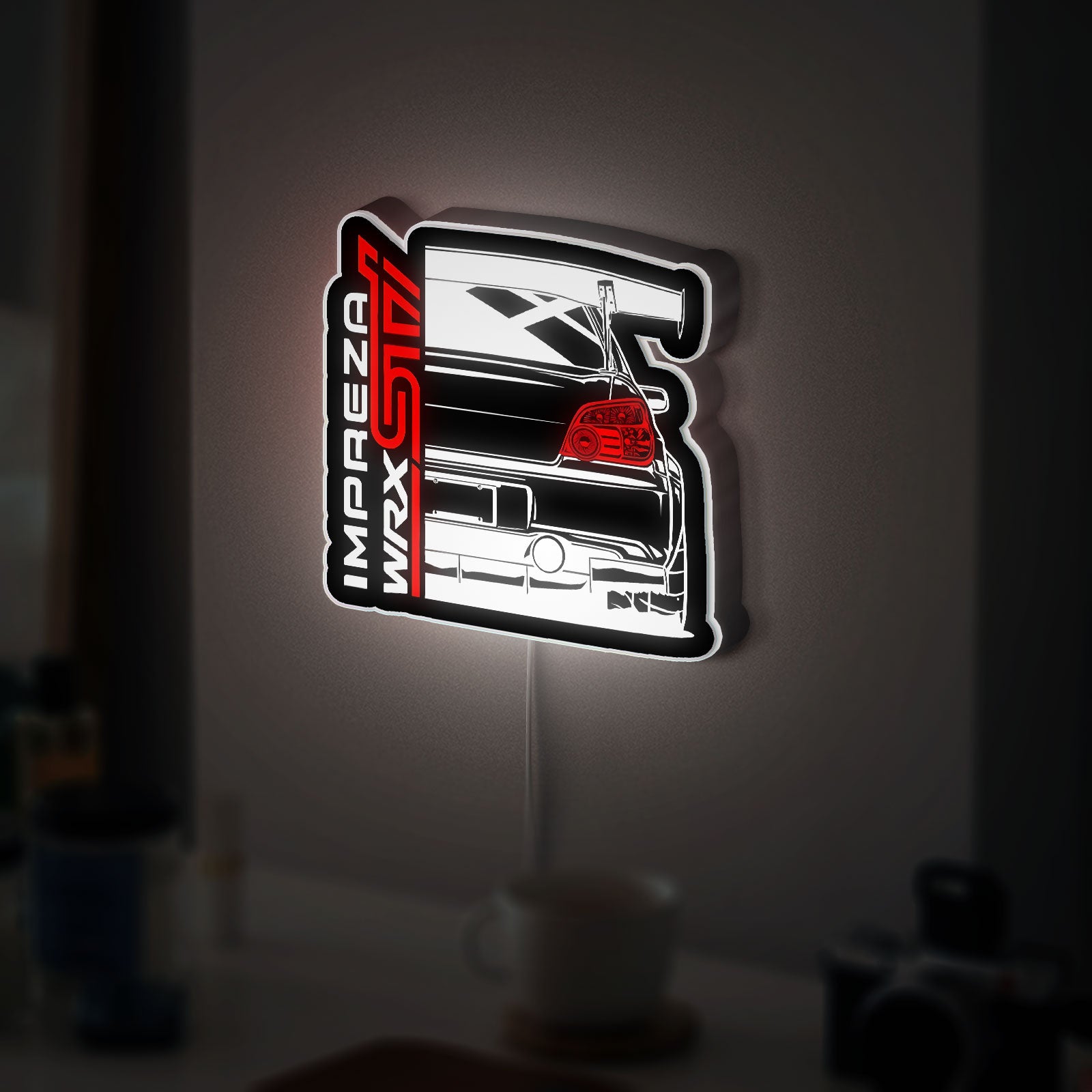 Subaru Impreza WRX STI 3D Light Box - Rally Car LED Night Light, Automotive Decor for Car Enthusiasts, JDM Fan Gift 