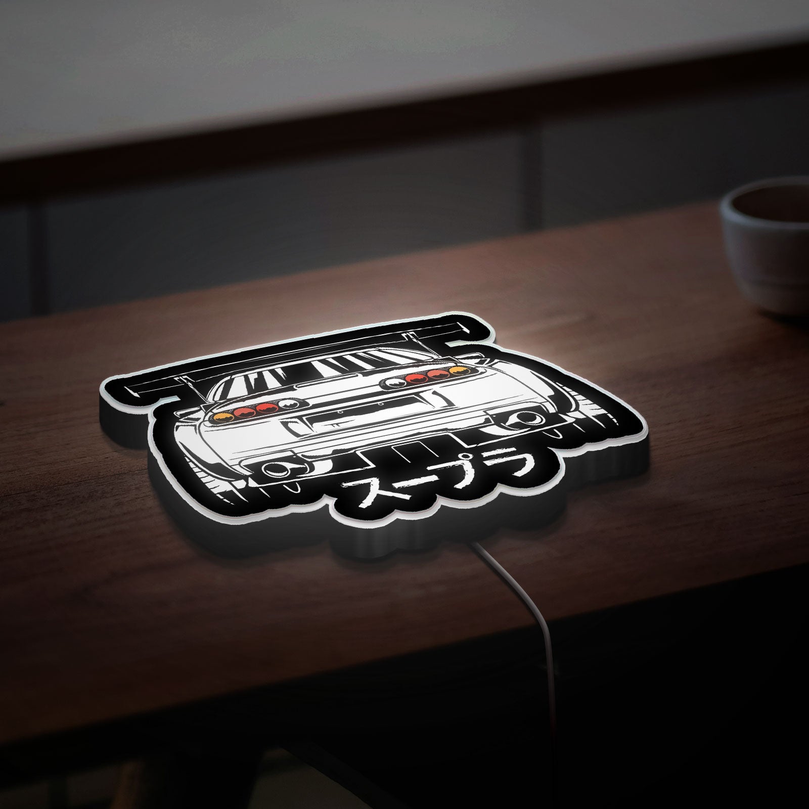 2JZ Supra 3D Light Box - Toyota Sports Car LED Night Light, JDM Car Lover Gift, Automotive Enthusiast Decor 