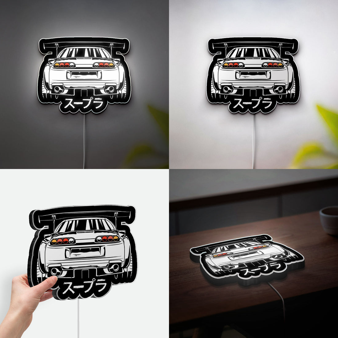 2JZ Supra 3D Light Box - Toyota Sports Car LED Night Light, JDM Car Lover Gift, Automotive Enthusiast Decor 