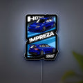 Subaru WRX STi 3D Light Box - JDM Car Art LED Night Light, Automotive Decor for Car Enthusiasts & Racing Fans 